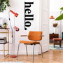 Wallity Hello-5 Escultura de pared de metal negro